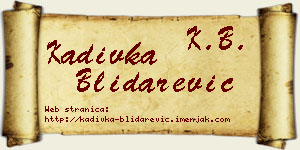 Kadivka Blidarević vizit kartica